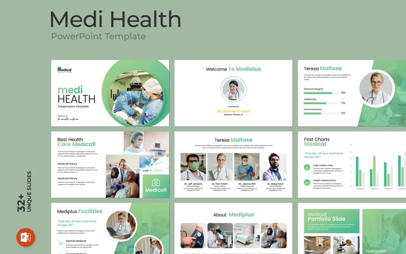 medi health powerpoint presentation template original