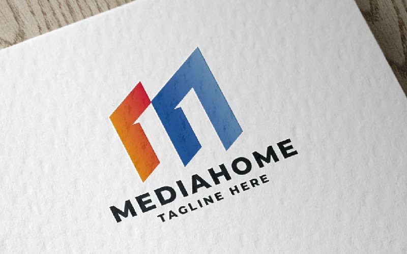 media home letter m pro logo template original