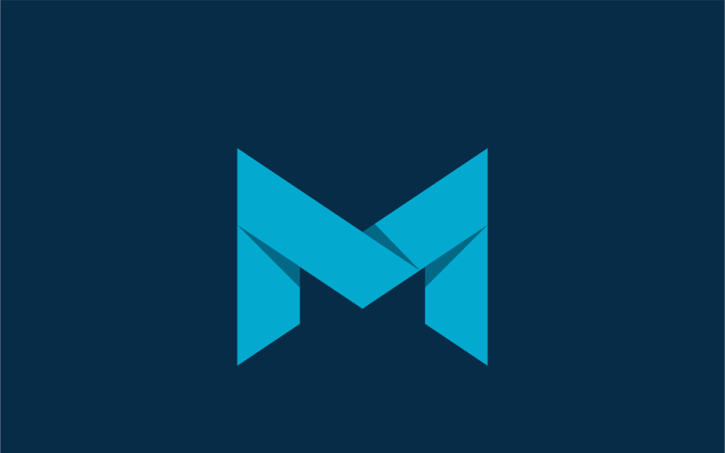 media letter m logo template original