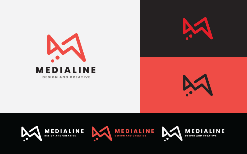 media line logo pro template original