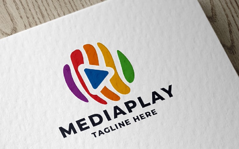 media play pro logo template original