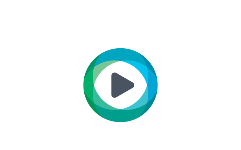 media play vector logo design template original