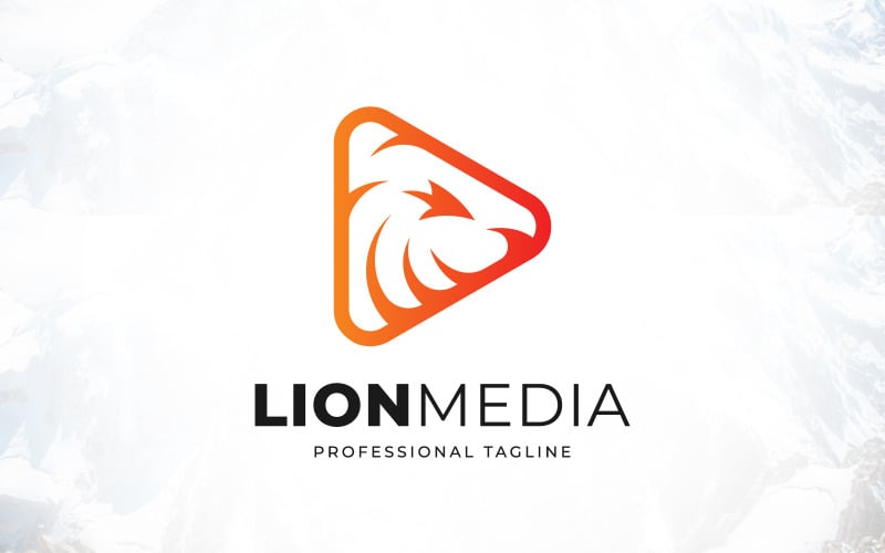 media studio lion play logo design original