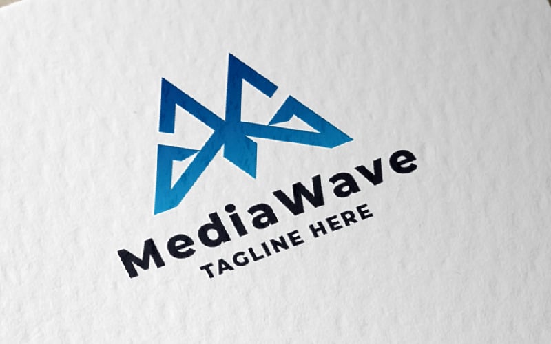 media wave pro logo template original
