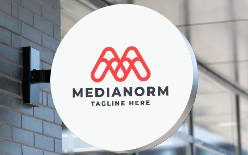 medianorm letter m pro logo template original