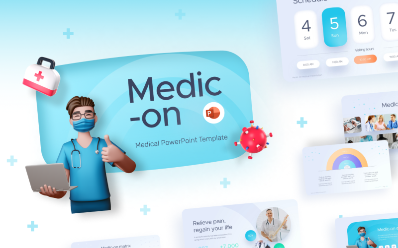 medic on modern healthcare powerpoint template original