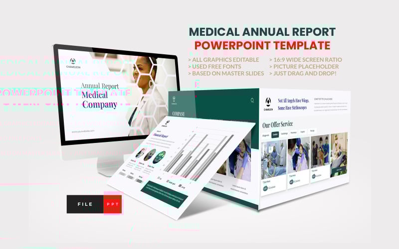 medical annual report power point template original