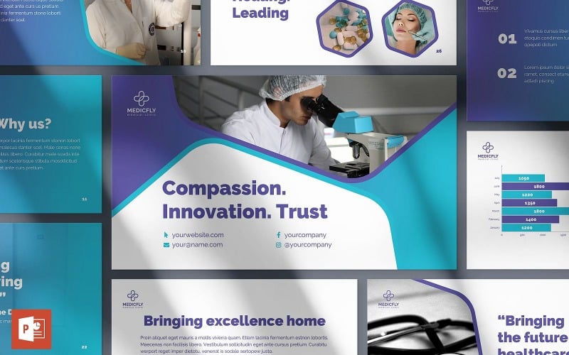 medical clinic presentation powerpoint template original