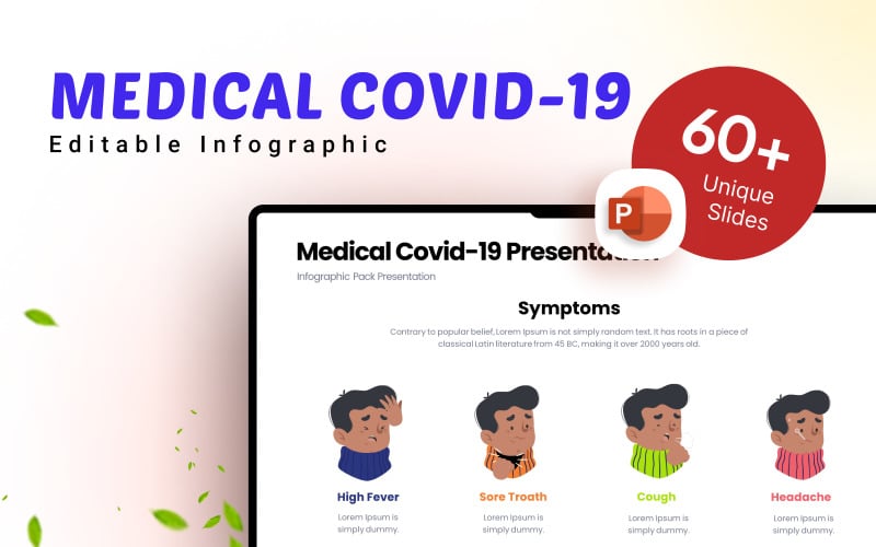 medical covid infographic presentation template original