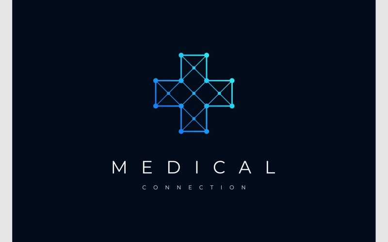 medical cross connection technology logo original