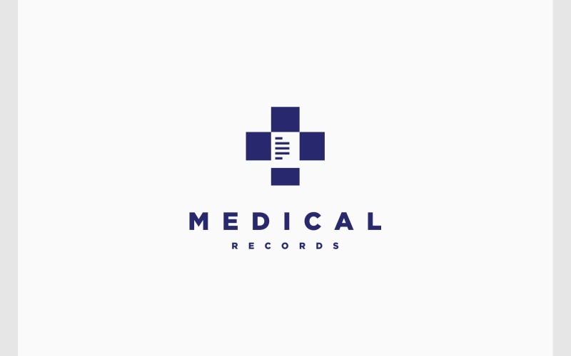 medical cross document file logo original