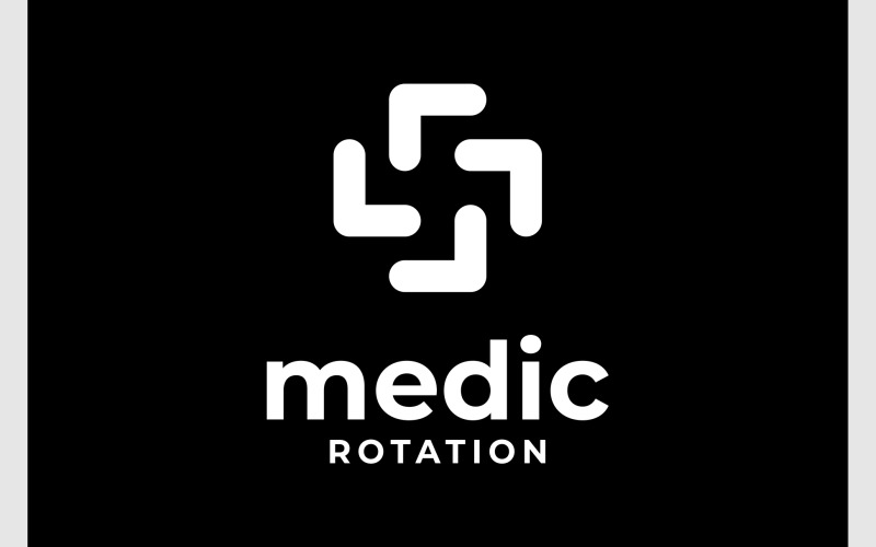 medical cross rotation simple logo original