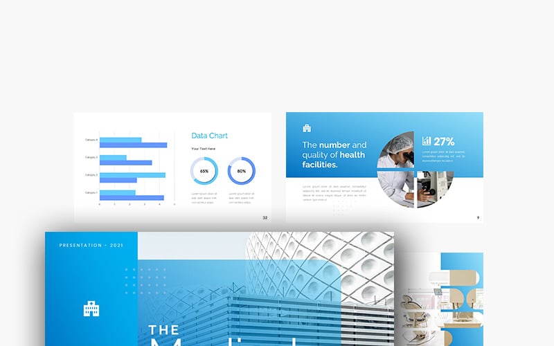 medical health facility presentation powerpoint template original