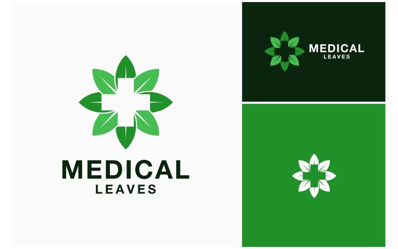 medical medicine leaf green logo original