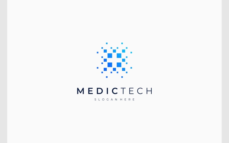 medical medicine pixel digital technology logo original