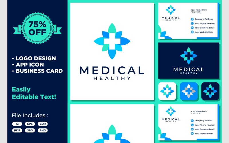 medical nature health leaf icon logo original