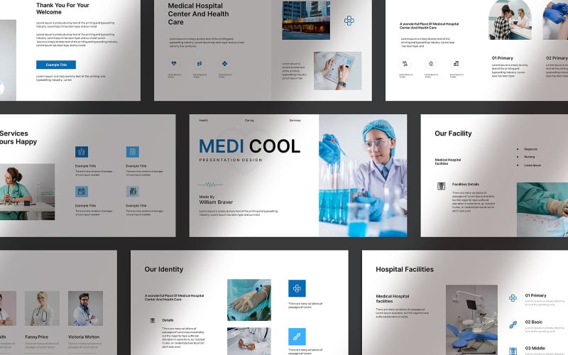 medical presentation powerpoint template layout original