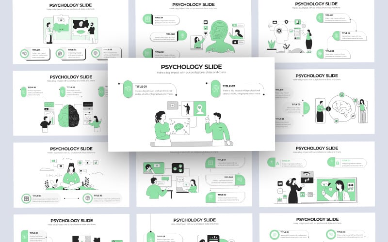 medical psychology vector infographic powerpoint template original