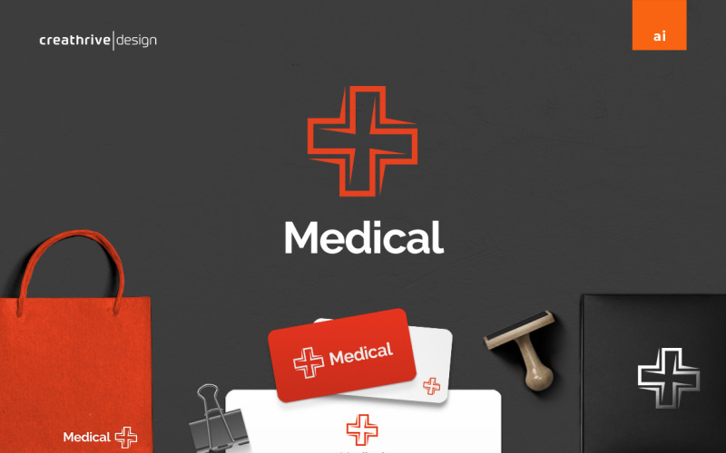 medical simple logo template original