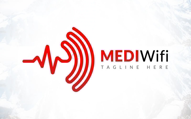 medical technology connection software wifi logo design original
