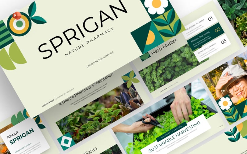 medicinal nature powerpoint template original