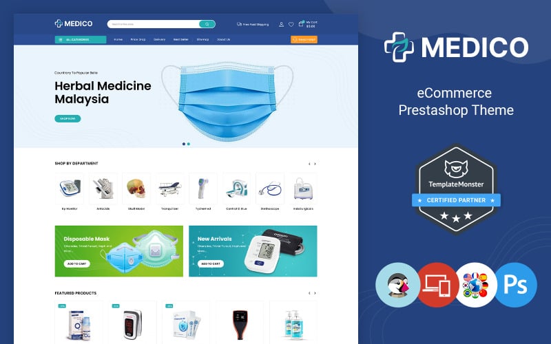 medico health medicine and drug store prestashop theme original