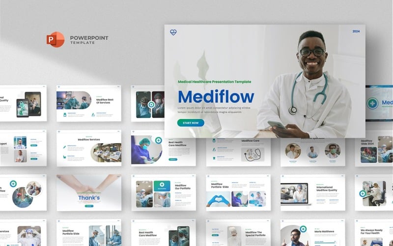 mediflow medical amp healthcare powerpoint template original