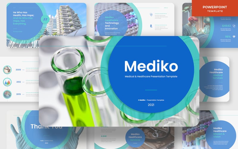 mediko medical amp healthcare business powerpoint template original