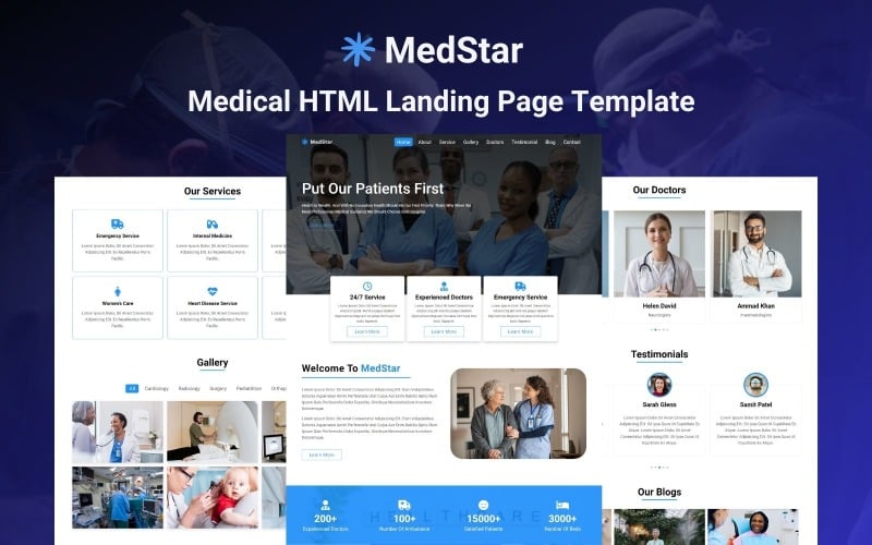 medstar medical html landing page template original