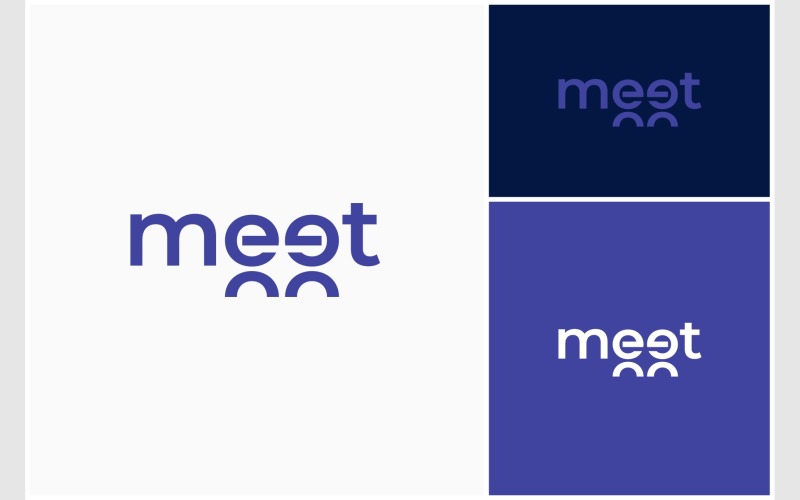 meet meeting text wordmark logo original