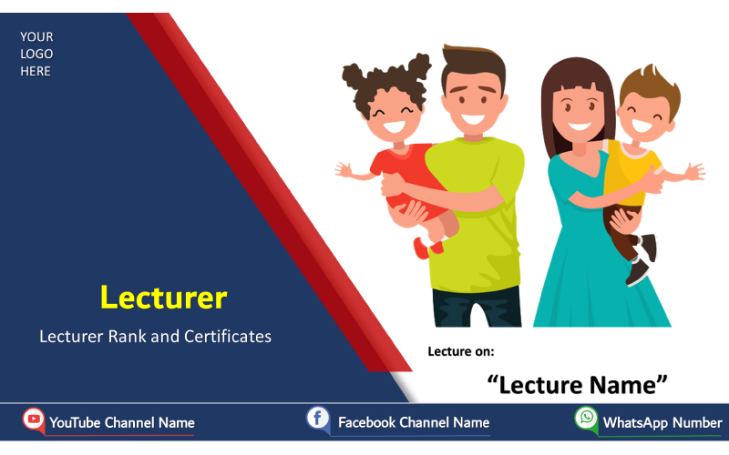 meet our professor lecturer bluered powerpoint template original