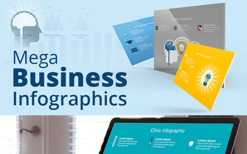 mega business infographic set powerpoint template original