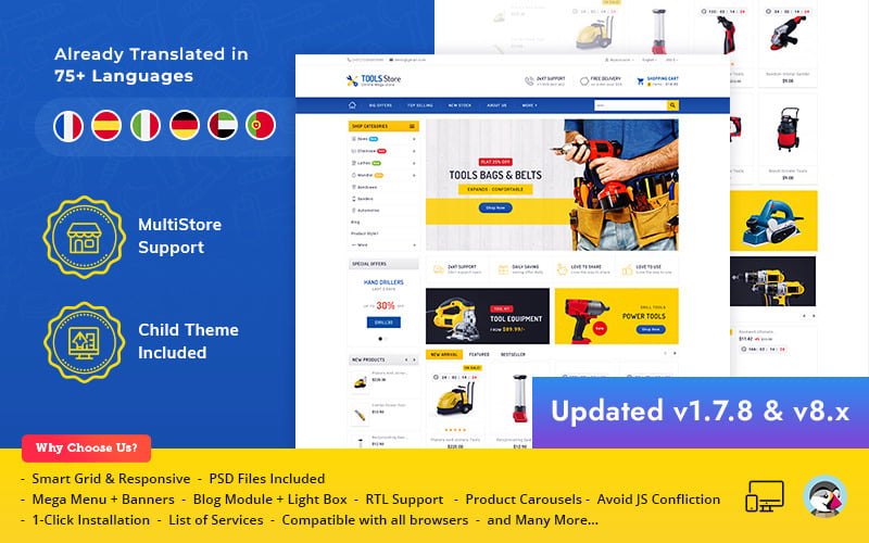 mega tools amp equipment prestashop ecommerce responsive theme original