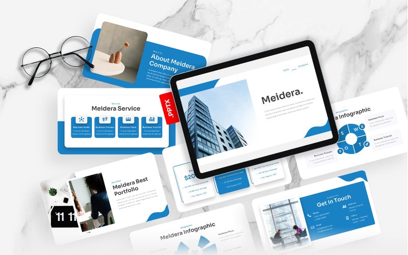 meidera business powerpoint template original
