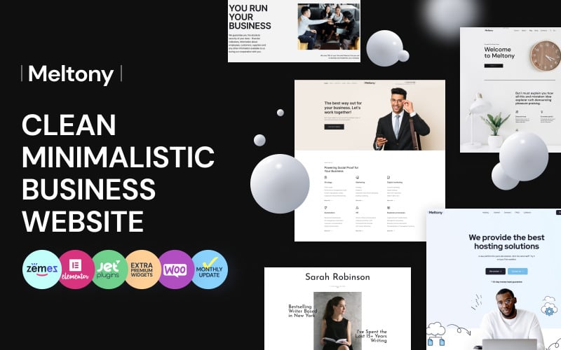 meltony minimalist for any businesses wordpress theme original