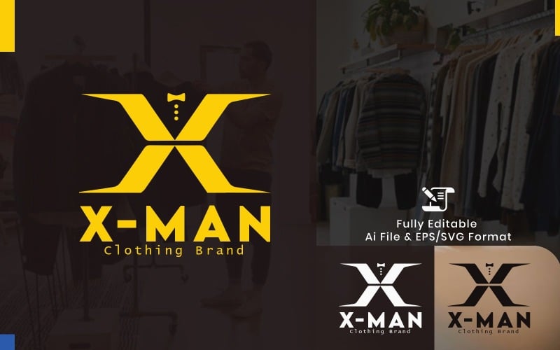men clothing brand logo template original