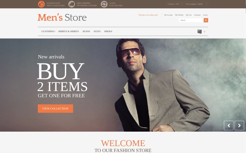 mens store prestashop theme original