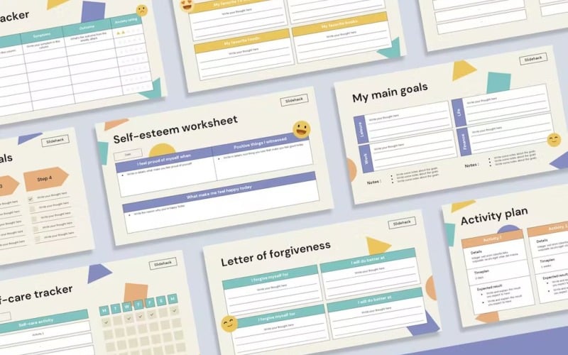 mental health digital planner powerpoint original