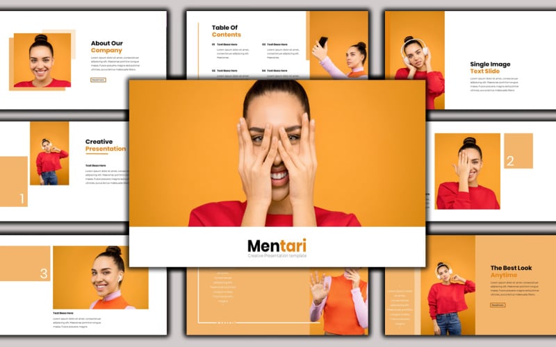 mentari beauty presentation powerpoint template original