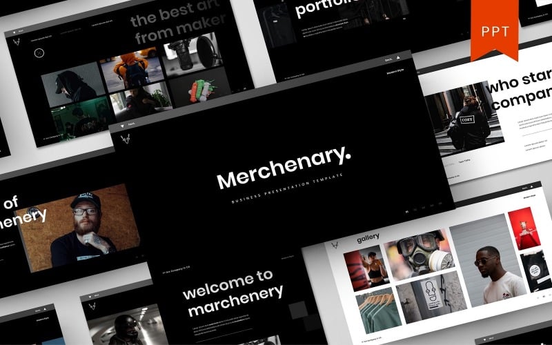 merchenary business powerpoint template original