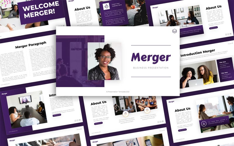 merger business multipurpose powerpoint presentation template original