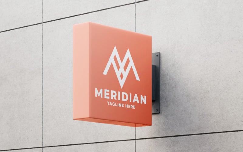 meridian business letter m pro logo template original