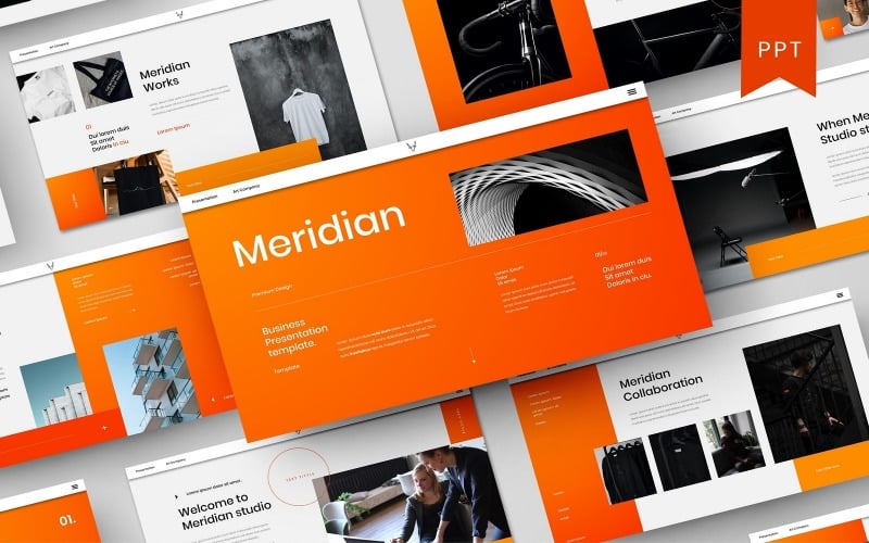 meridian business powerpoint template original