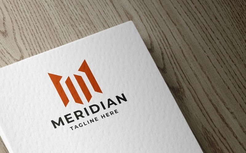 meridian letter m logo pro template original