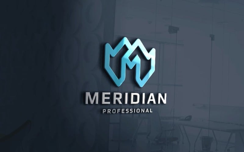 meridian letter m proffesional logo original