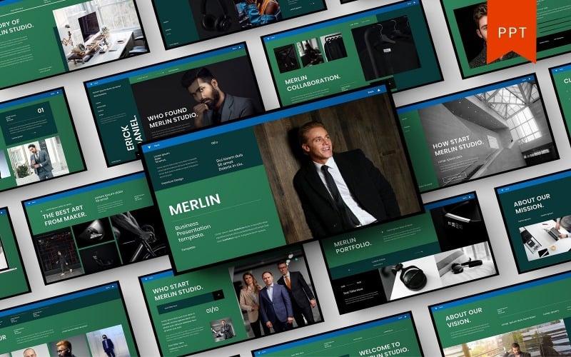 merlin business powerpoint template original