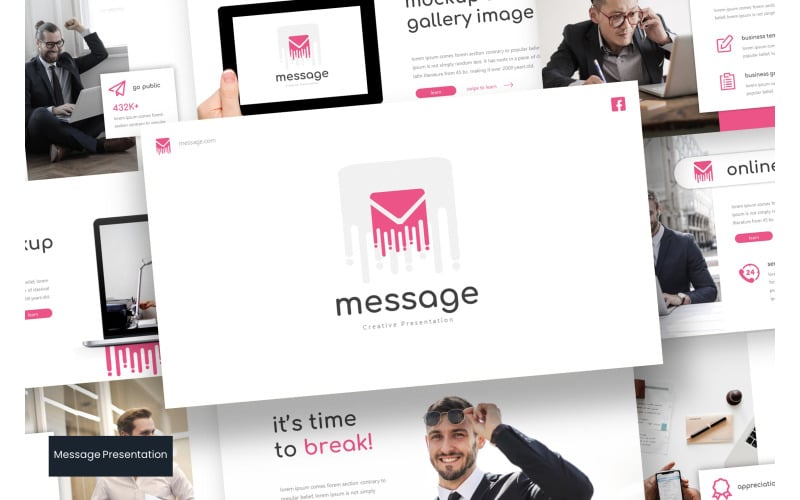 message powerpoint template original