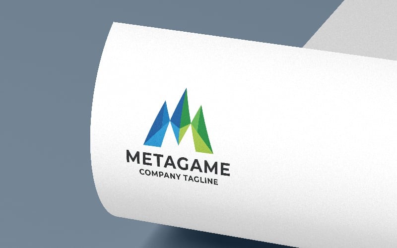 meta game letter m pro logo original
