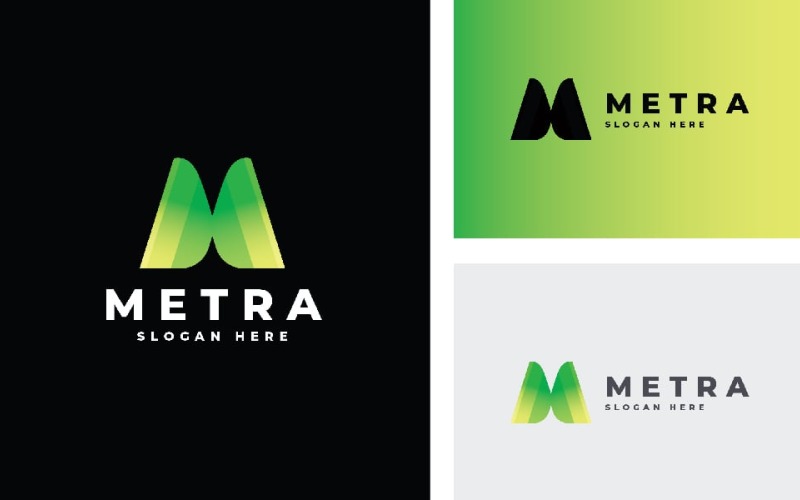 metra letter m logo template original