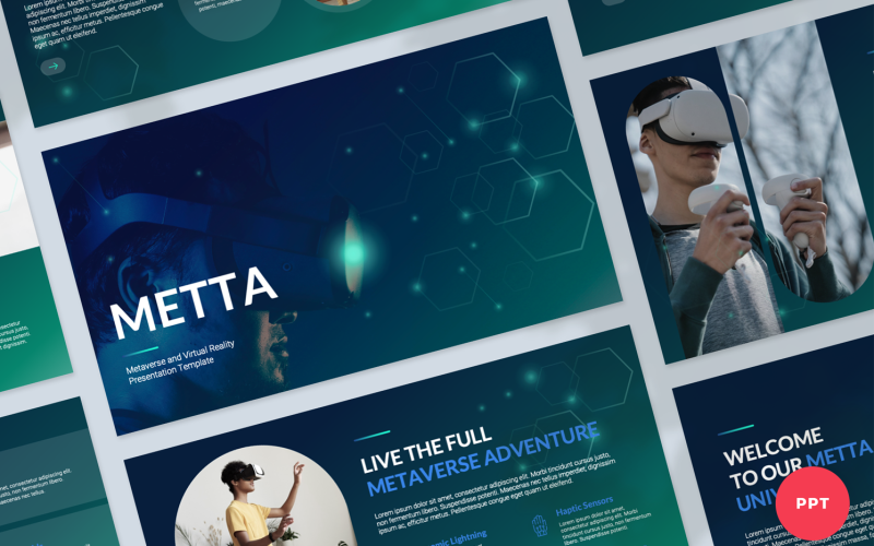 metta metaverse presentation powerpoint template original